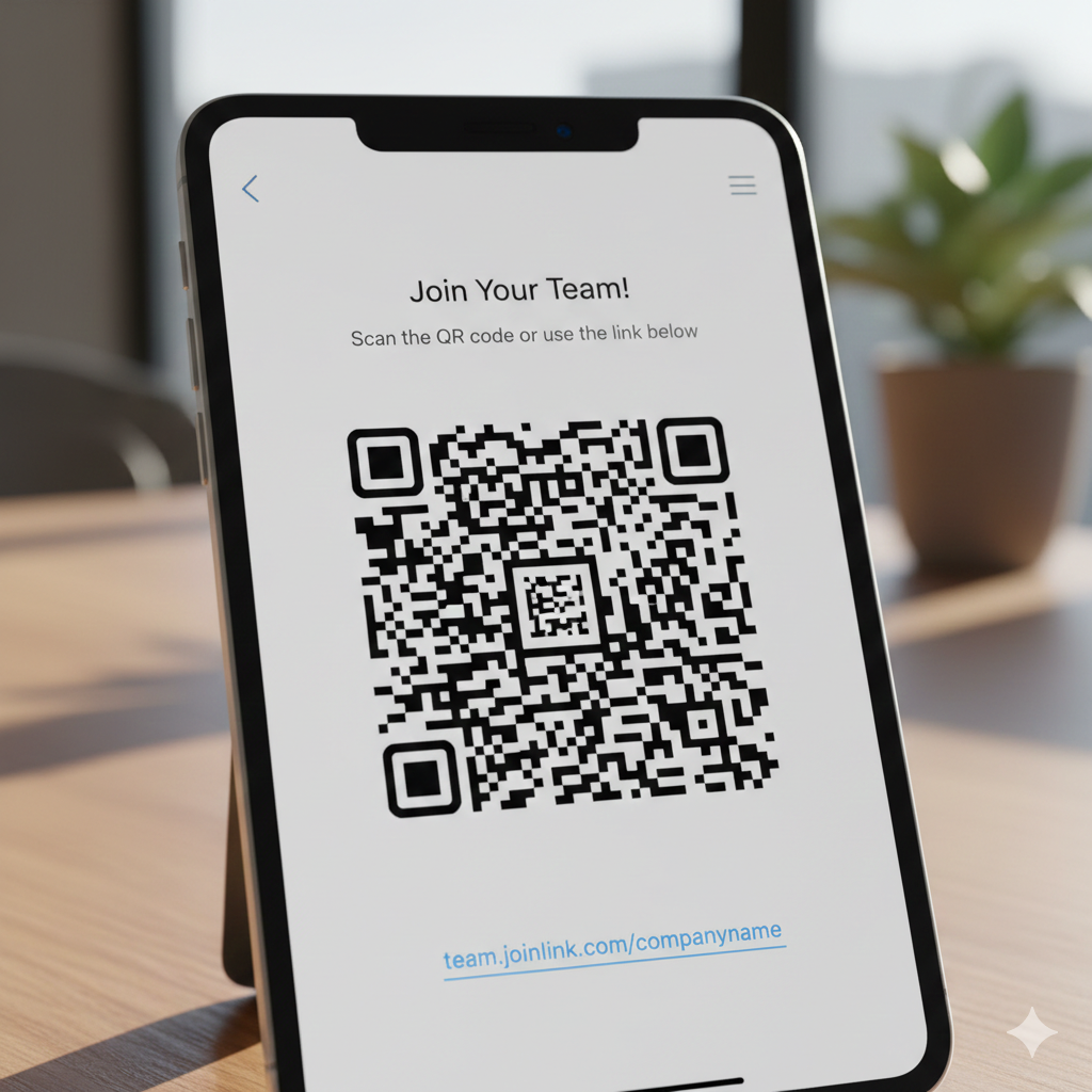 Team-Einladung per Link & QR-Code